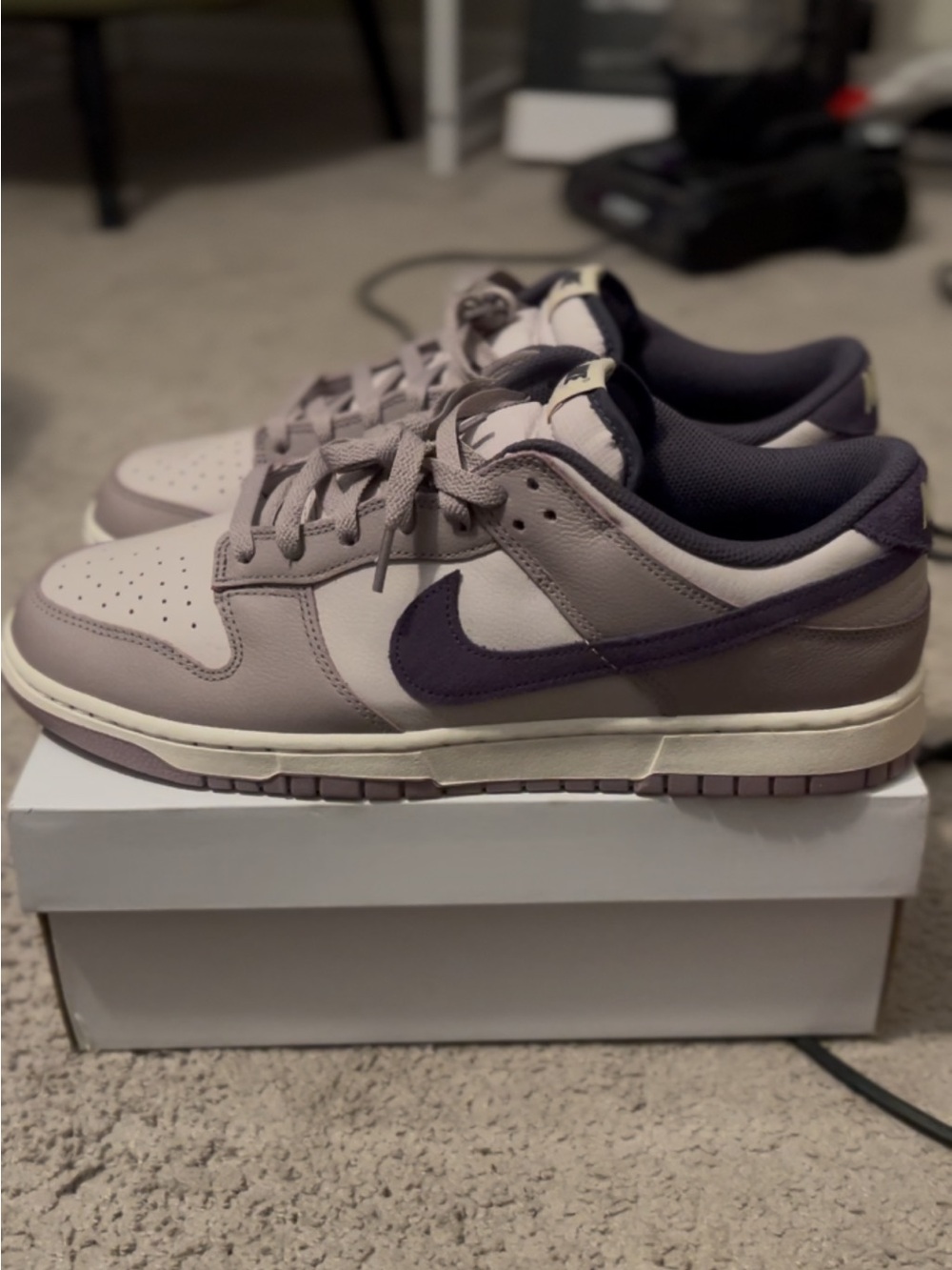 Nike Dunk Low Sneakers - Lavender & Deep Purple
